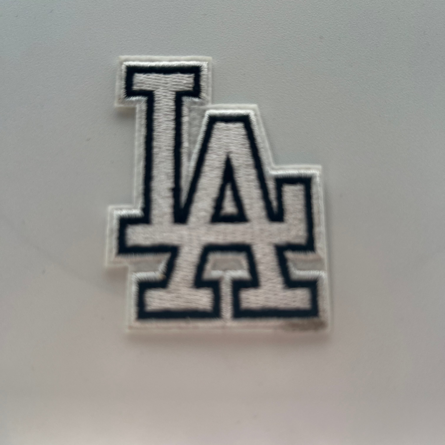 White LA Embroidery Patch Patches