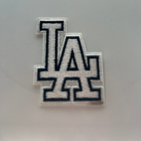 White LA Embroidery Patch Patches