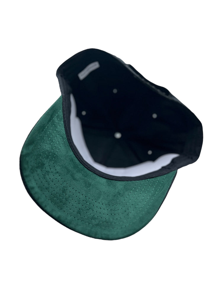 Black/green Suede Bottom K-frame golfer baseball hats