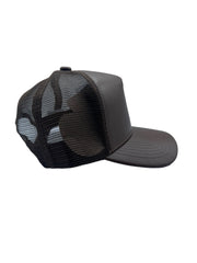Pu Leather Suede Bottom Trucker - Brown