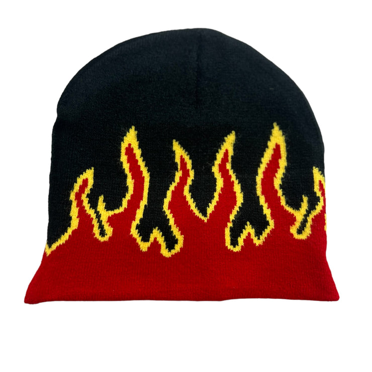 Y2K Beanie - Red/Black