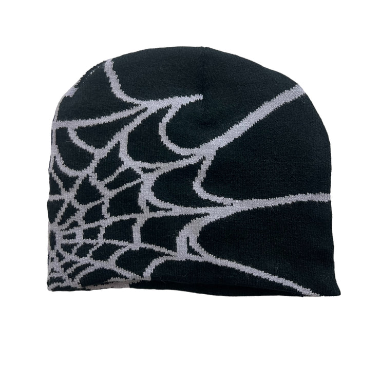 Y2K Spider Beanie - Black/White