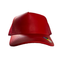 Pu Leather Suede Bottom Trucker Hat