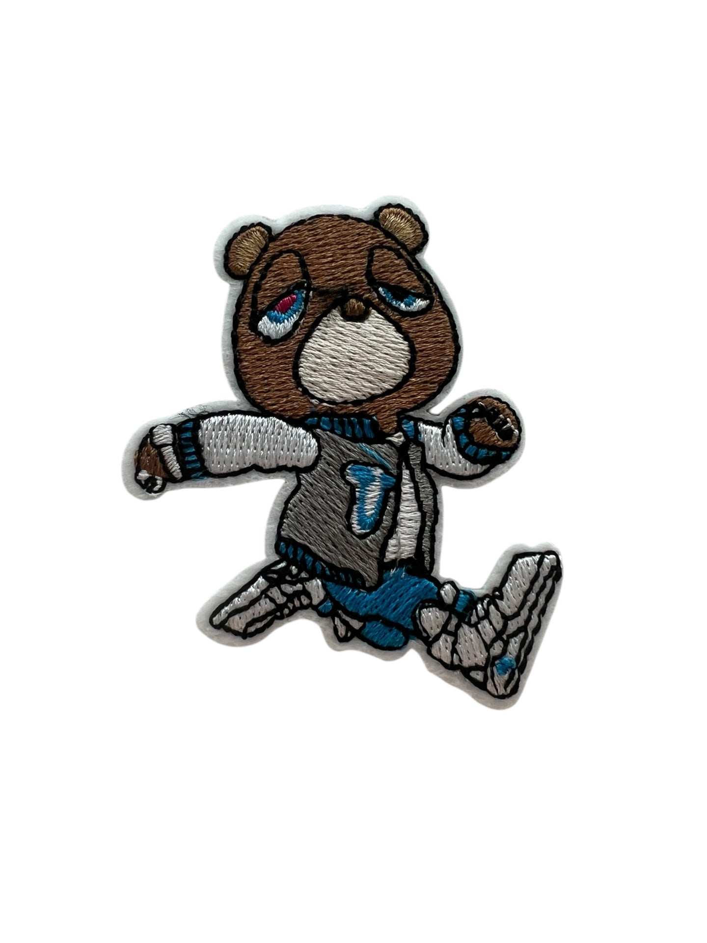 Bear running Embroidery Patch Patches