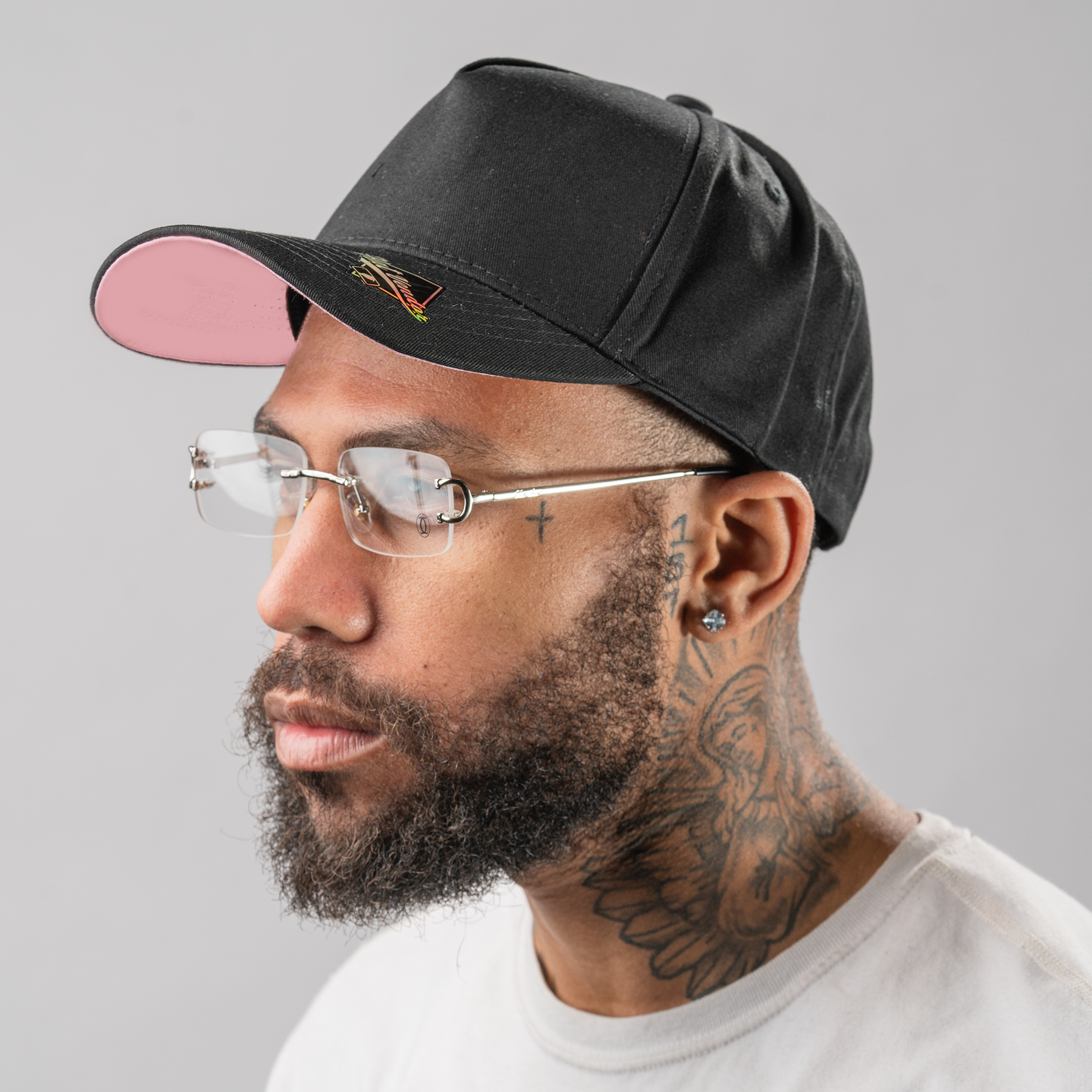 Suede K-Frame Different Color Under Brim Baseball Hats