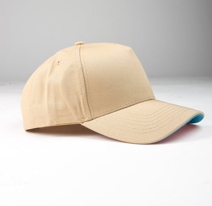 Khaki/Sky Blue Bottom K-frame golfer baseball hats