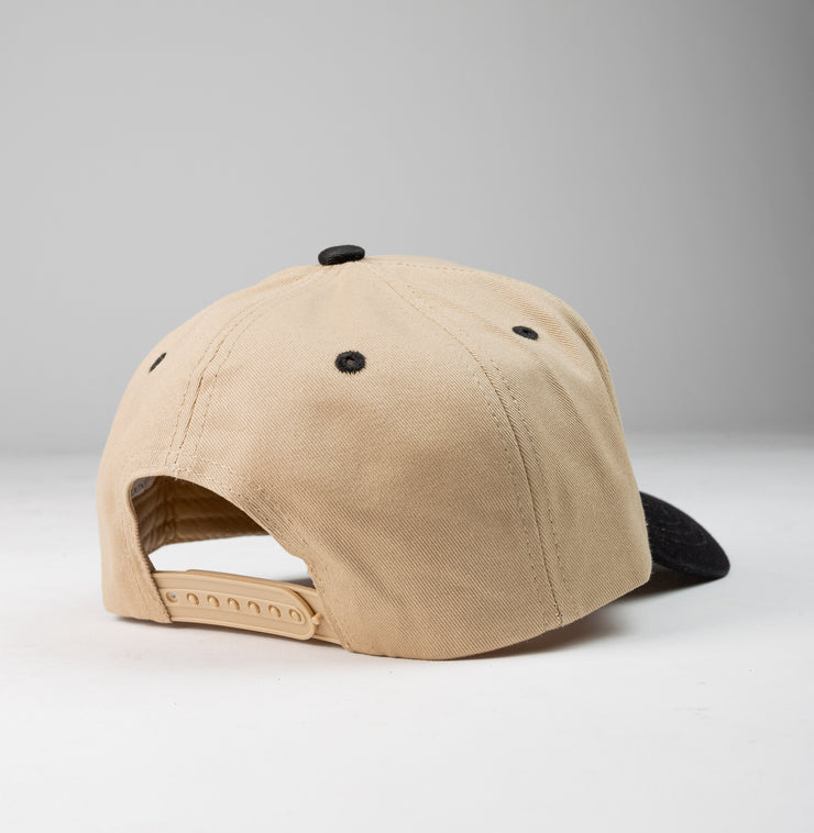 Khaki/Black K-frame golfer baseball hats
