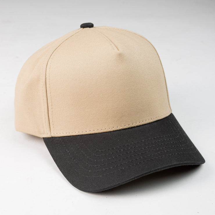 Khaki/Black K-frame golfer baseball hats