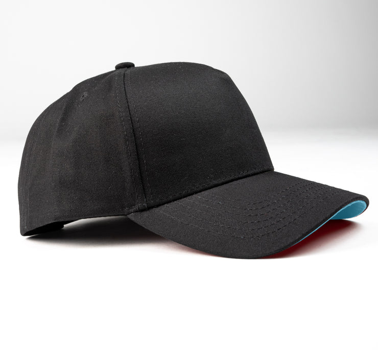 Black/Sky Blue Bottom K-frame golfer baseball hats
