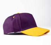 Purple/Yellow K-frame golfer baseball hats