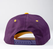 Purple/Yellow K-frame golfer baseball hats