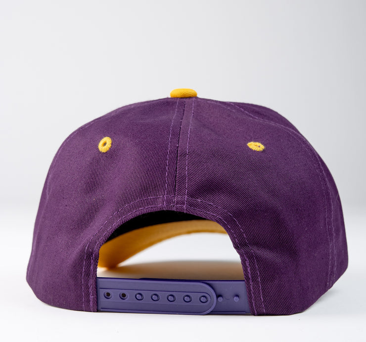 Purple/Yellow K-frame golfer baseball hats