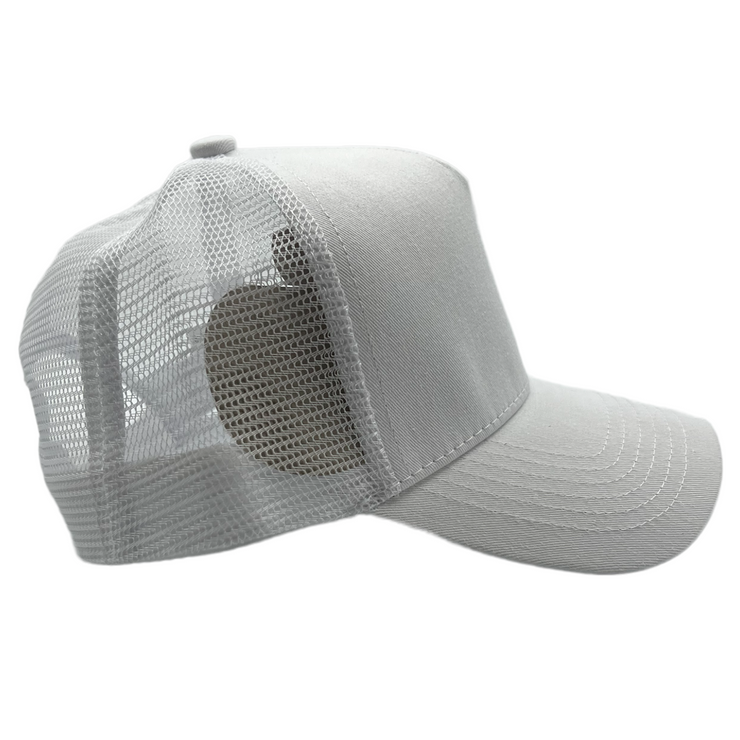 Hard front trucker hats - White