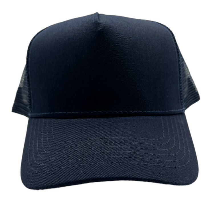 Hard front trucker hats - Navy