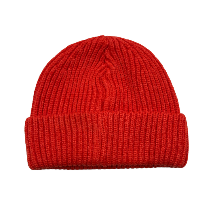 Fisherman ribbed beanie - Orange