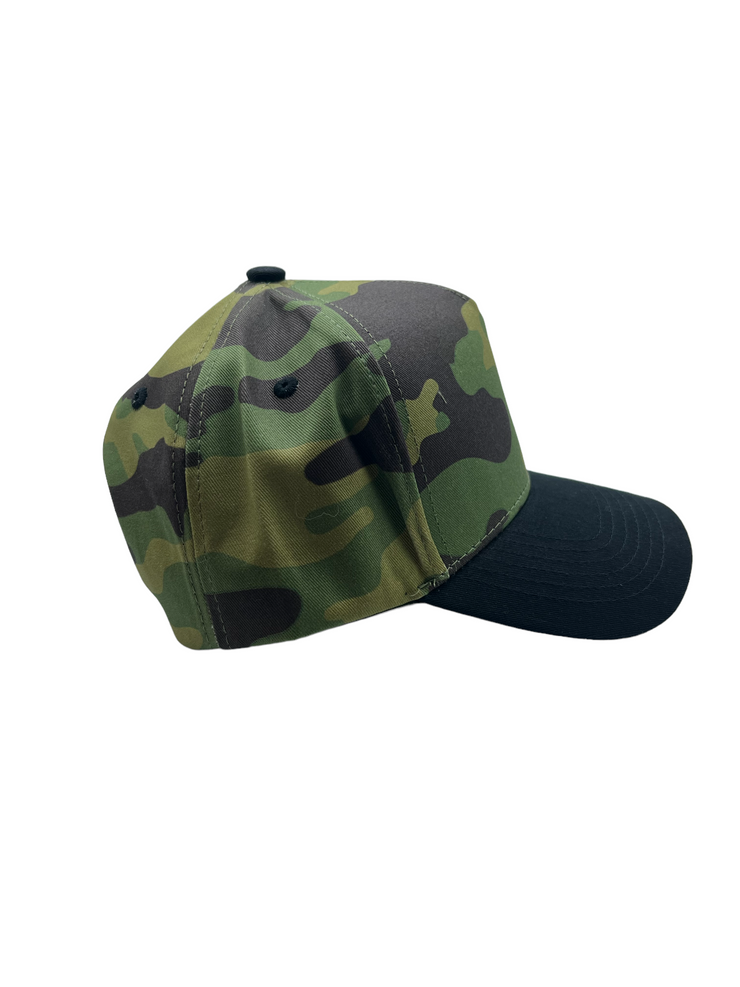 Camo/Black K-frame golfer baseball hats