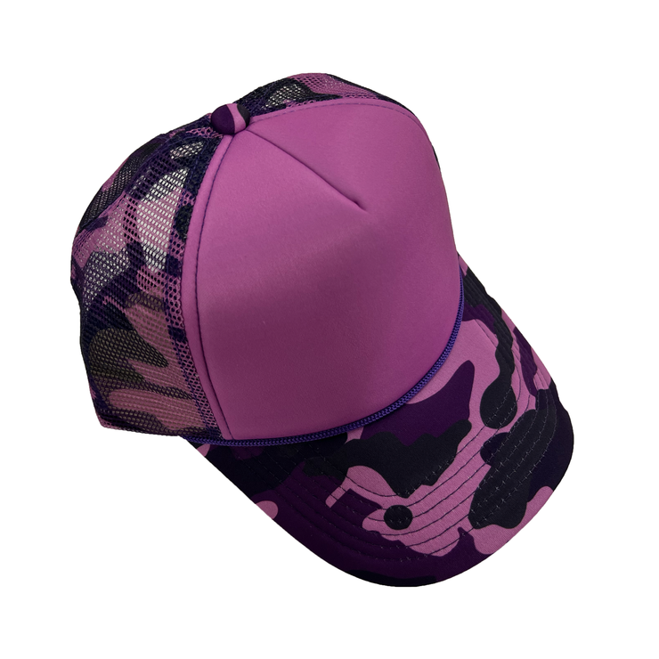 Purple purple camouflage Trucker hats hatvendor